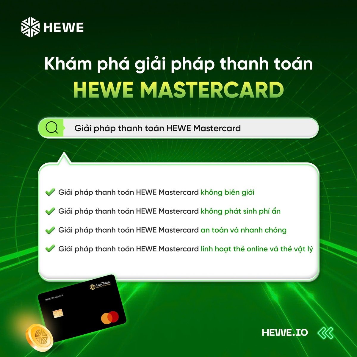 Hewe_community's tweet photo. HIỂU HƠN VỀ HEWE MASTERCARD - ĐIỂM 10 CHO GIẢI PHÁP THANH TOÁN THẾ HỆ MỚI  

Bảo vệ tài chính cá nhân không còn là điều xa vời, HEWE Mastercard đảm bảo tối ưu hóa trải nghiệm thanh toán của bạn. https://t.co/4AMKk2DhDH