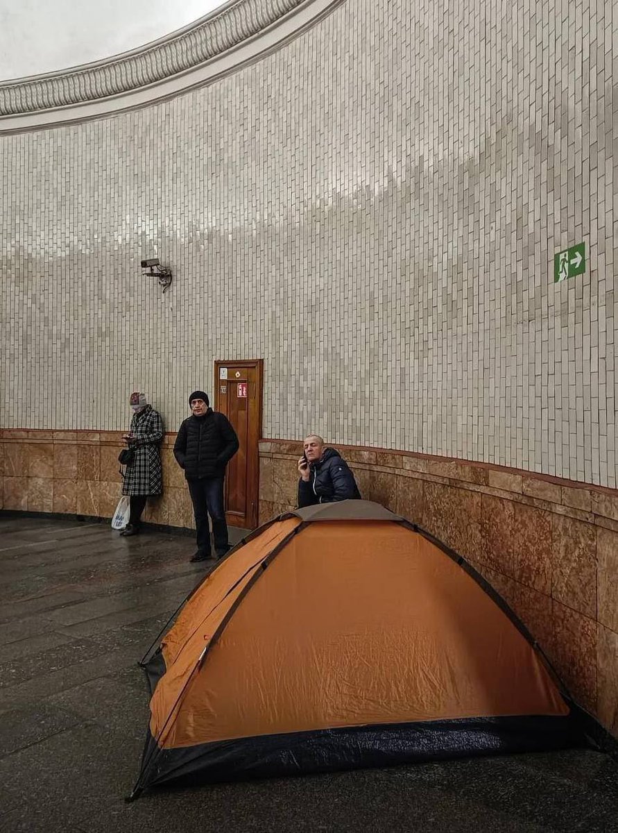 With record size Russian drone attacks on Kyiv now a nightly occurrence, life moves underground.

A Kyiv metro station, 5am as explosions rock the city.