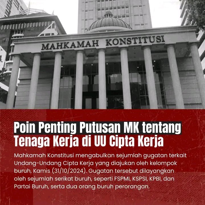 Workerzoom's tweet photo. Kita tunggu #UUKetenagakerjaan baru rezim @prabowo hrs lbh baik dr UU No 13/2003 CC @DPR_RI  @KemnakerRI  @EXCOPARTAIBURUH  @saidiqba #kawalputusanMK disini mendung Prilly Latuconsina #SekaliLagi Tom Lembong Najwa # https://t.co/EW6dM5NHxR