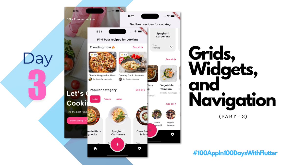 __ajeetkumar__'s tweet image. 🔥 Just dropped Part 2 of my Flutter Recipe App Series!
Learn how to build:
- Scrollable categories
- Recipe details screen
- BLoC pattern implementation
Read it here 👉: tinyurl.com/100Apps100Days… 👨💻
#Flutter #FlutterDev #Programming #MobileApp
