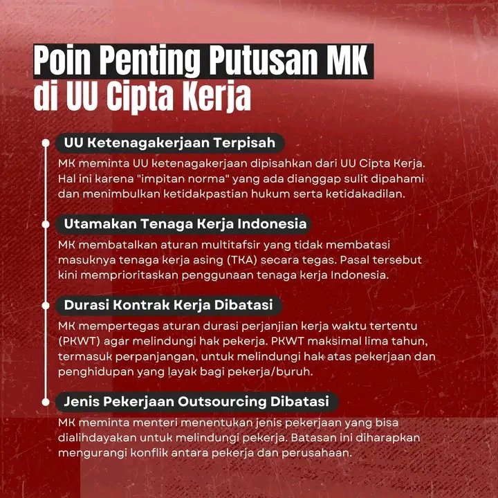 Workerzoom's tweet photo. Kita tunggu #UUKetenagakerjaan baru rezim @prabowo hrs lbh baik dr UU No 13/2003 CC @DPR_RI  @KemnakerRI  @EXCOPARTAIBURUH  @saidiqba #kawalputusanMK disini mendung Prilly Latuconsina #SekaliLagi Tom Lembong Najwa # https://t.co/EW6dM5NHxR