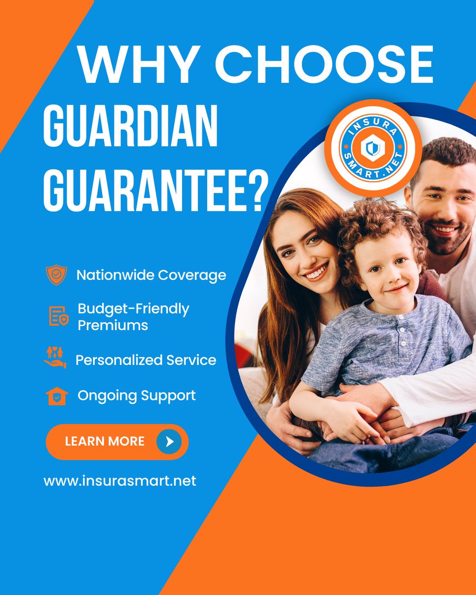 Insurasmartnet's tweet image. Navigating life insurance can be confusing, but it doesn’t have to be. Guardian Guarantee takes the stress out, leaving you with peace of mind and a plan you can rely on. Start your journey with us today!
#lifeinsurance #brokerages