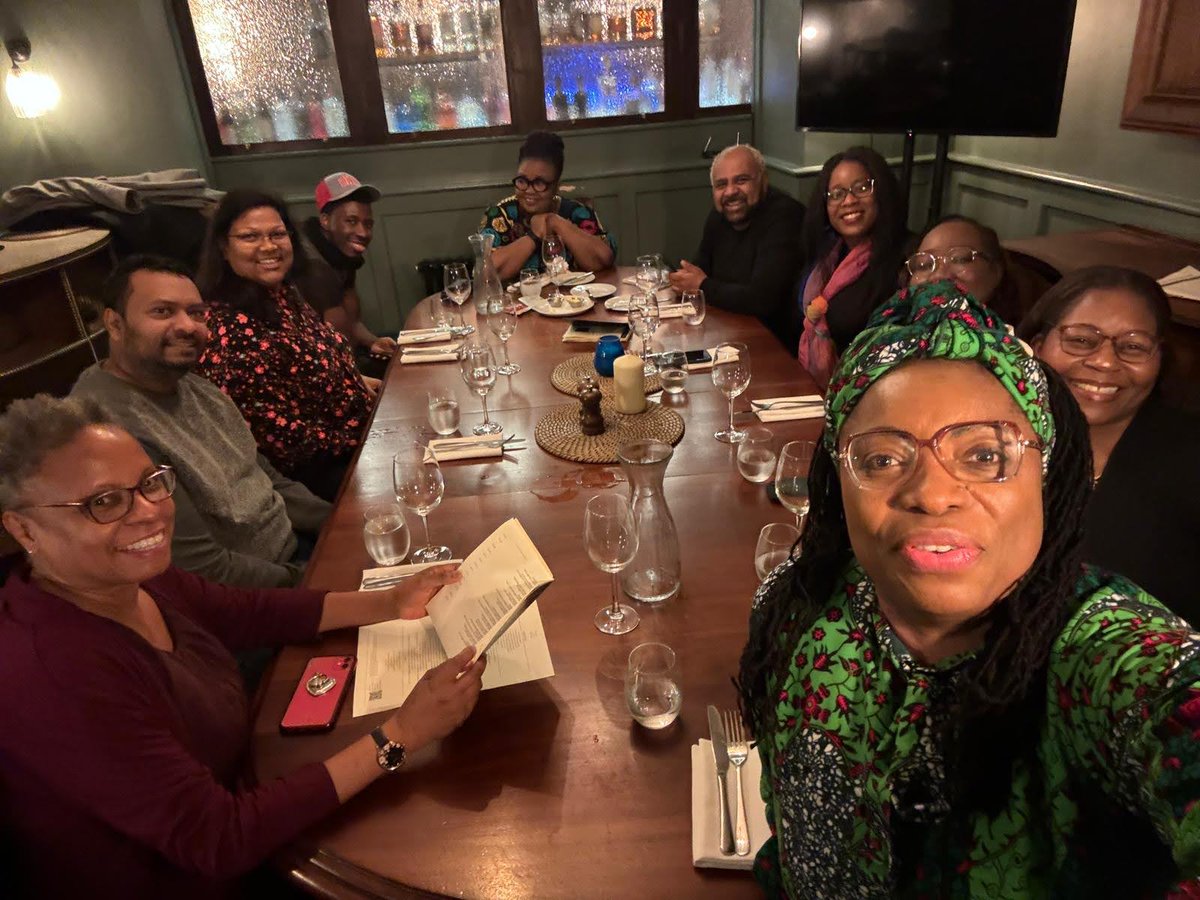 Beautiful evening celebrating <a href="/CrosbyNwaobi/">Prof. Roxanne Crosby-Nwaobi RN PhD FRCN</a>
with gorgeous colleagues who have become family @CalvinMoorley <a href="/DionneDaniel5/">Dionne Daniel RN🖤</a> <a href="/ENI_GraceANP/">Grace Eni. MSc (Ophthalmic Practice) BSc RGN</a> <a href="/MadhoorRamdeen/">Madhoor Ramdeen</a> <a href="/NicolaDunlop13/">Dr Nicola Dunlop</a> and Tendai
I know I had a good night 'cos I woke up singing Oh Bangalee Baboo, Oh Guyana Baboo
Karaoke was so