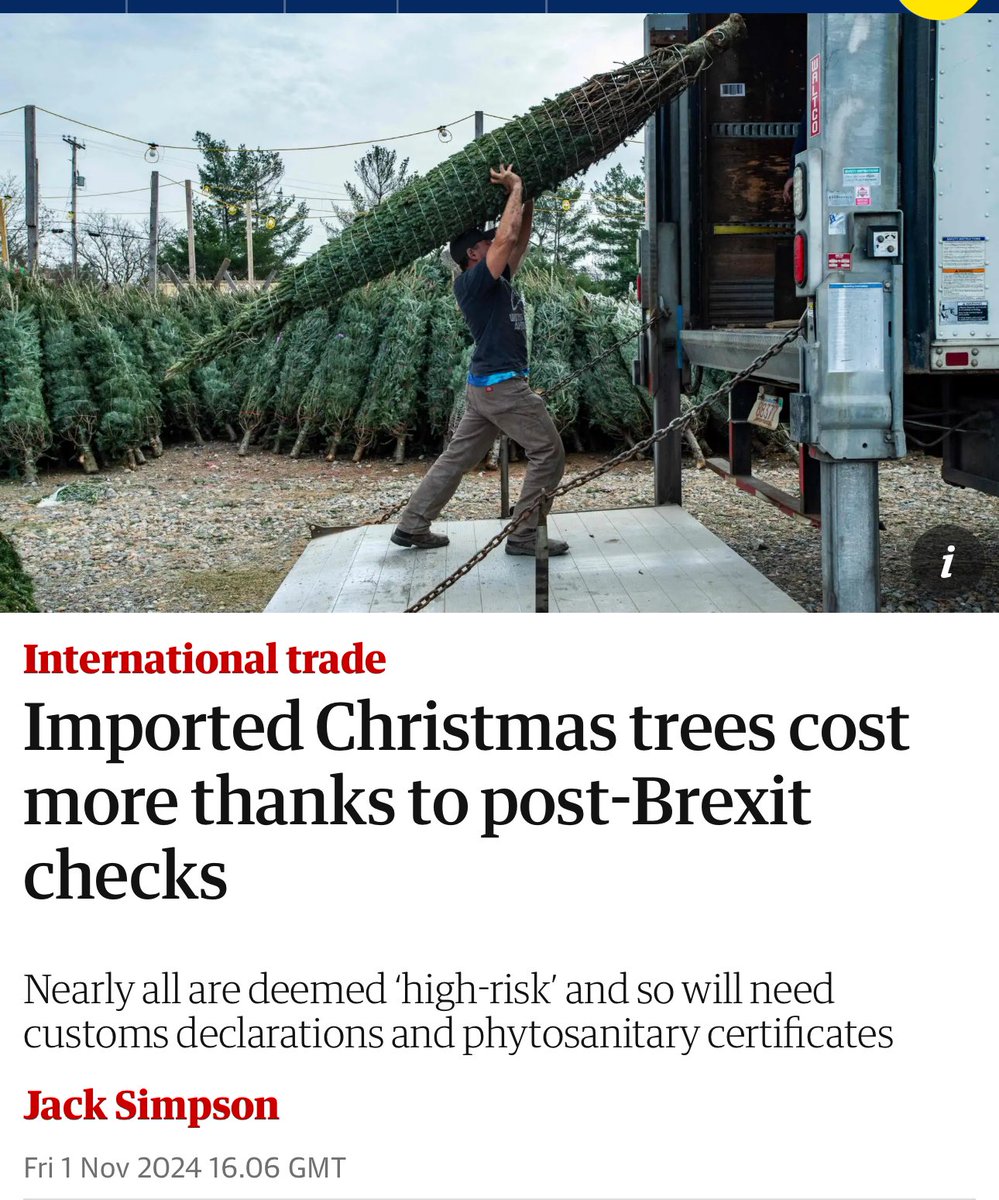 Brexit will make Christmas even more miserably bah humbug expensive this year and will continue to do so every year.

With <a href="/Keir_Starmer/">Keir Starmer</a> govt continuing to protect hard Brexit, more of our food is imported every year. Food will continue to become more expensive and less varied.