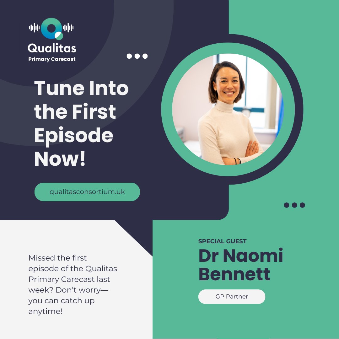 UKQualitas's tweet photo. 🎧 Missed the first episode of the Qualitas Primary Carecast last week? Don’t worry—you can catch up anytime!  

👉 Tune in now using this link: https://t.co/yJ0O09IMiJ

Join us for an inspiring conversation that highlights the importance of leadership in primary care! https://t.co/XhsrnivJqW