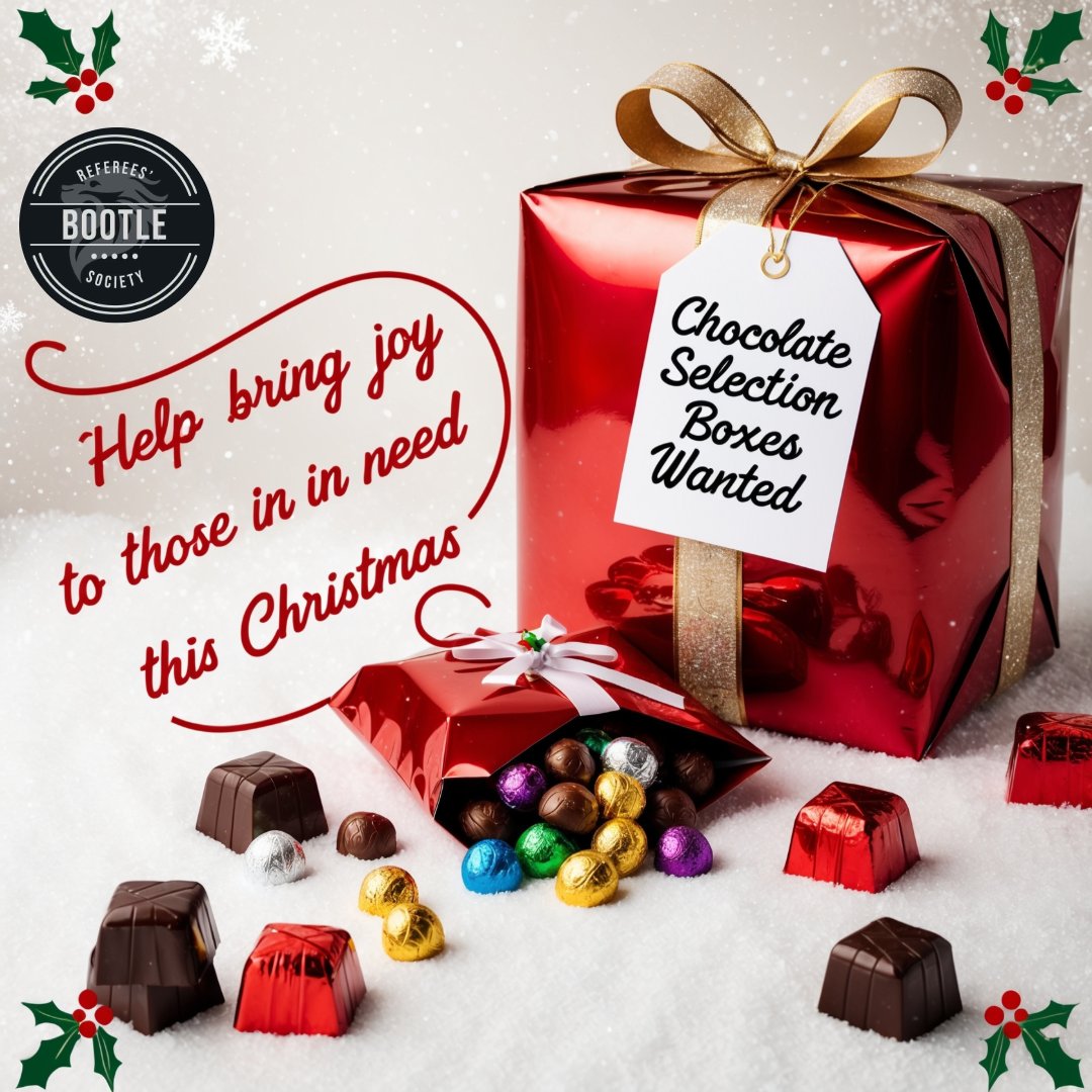 Bootle RA (@bootlerefs) on Twitter photo We are once again launching our charity initiative by asking for donations of Christmas selection boxes which we will donate to <a href="/AlderHeyCharity/">Alder Hey Children’s Charity</a>
Starting from our next meeting on Monday if you have selection boxes you would like to donate, please bring them with you. We are once again launching our charity initiative by asking for donations of Christmas selection boxes which we will donate to <a href="/AlderHeyCharity/">Alder Hey Children’s Charity</a>
Starting from our next meeting on Monday if you have selection boxes you would like to donate, please bring them with you.