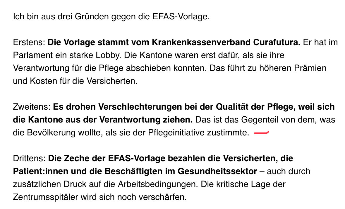 hansjaaggi's tweet photo. Gesundheitspolitiker und alt SP-Ständerat Paul #Rechsteiner empfiehlt ein NEIN zur Abstimmungsvorlage 'Einheitliche Finanzierung der Gesundheitskisten (EFAS)'. Seine Argumente: https://t.co/9Jm9WxRJB2