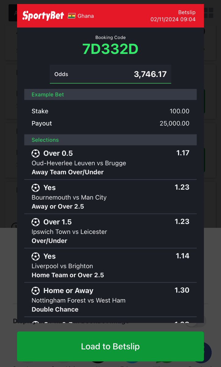 Brezzident00's tweet photo. Edit and stake 
Greens today ✅
#sportybet 🇬🇭 https://t.co/Jb3HuCmCBI