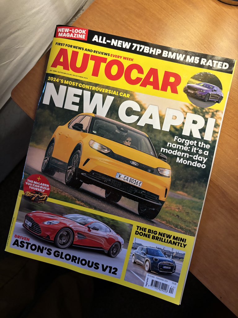 Scrof's tweet photo. Huge thanks to the inimitable @StvCr for the shout out in this week’s @autocar!

Had a good read of the Capri road test too, given I’m a former owner and enthusiast (of the proper one…) https://t.co/WIJvXnmu6q