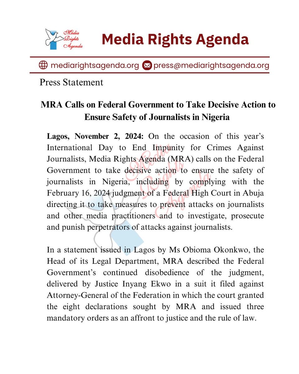 Media Rights Agenda tweet media