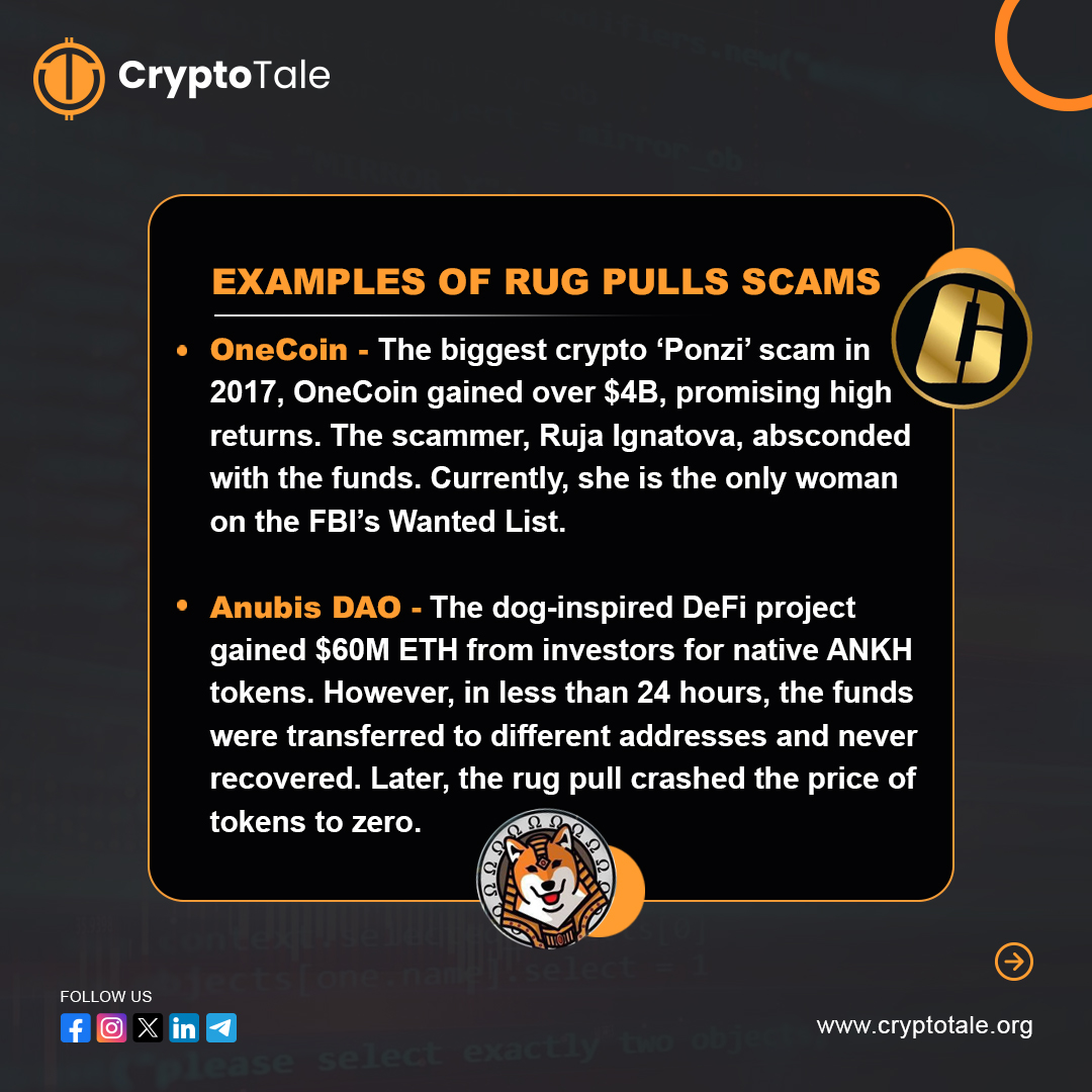 A legit project that became a scam! Explore the shocking story of OneCoin  and Anubis DAO that shook the crypto world #OneCoin #AnubisDAO #RugPullscam  #CryptoScam 5/6 🧵
