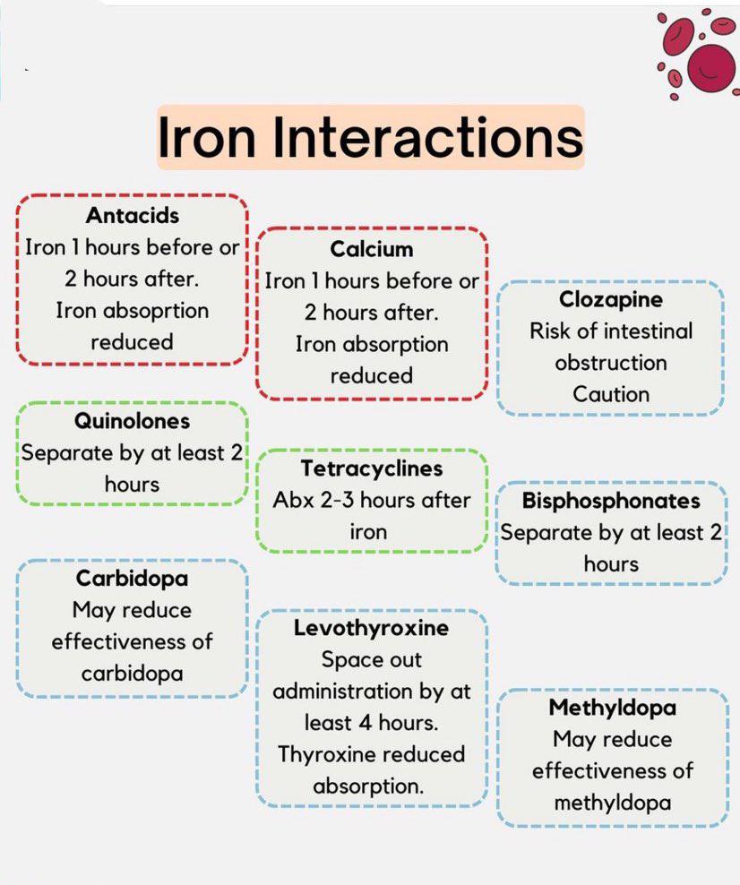 🩸 Iron interaction