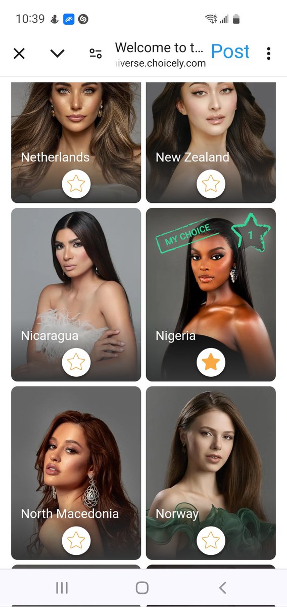 Please vote Chidinma (Nigeria).
It wouldn't cost you 10 seconds.

👉 missuniverse.choicely.com 👈