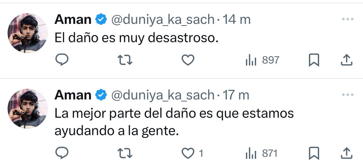 carmen_pacheco's tweet photo. Lo de los bots indios farmeando interacciones en plena catástrofe es tristísimo. Estas son ridículas, pero algunas parecen de verdad porque copian respuestas reales. Esta red es un estercolero. https://t.co/KObh8M2uRK