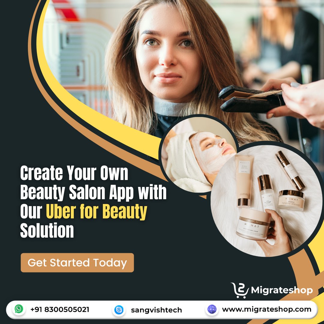migrateshop's tweet image. Why wait for beauty? With our &quot;#UberforBeauty&quot; script, you can create an app that delivers beauty services right to your clients&apos; doors! Let&apos;s make beauty accessible! 🌟 

Visit: migrateshop.com/uber-for-beaut…

#uberforx #beautyappdevelopment #entrepreneurs #startup #migrateshop