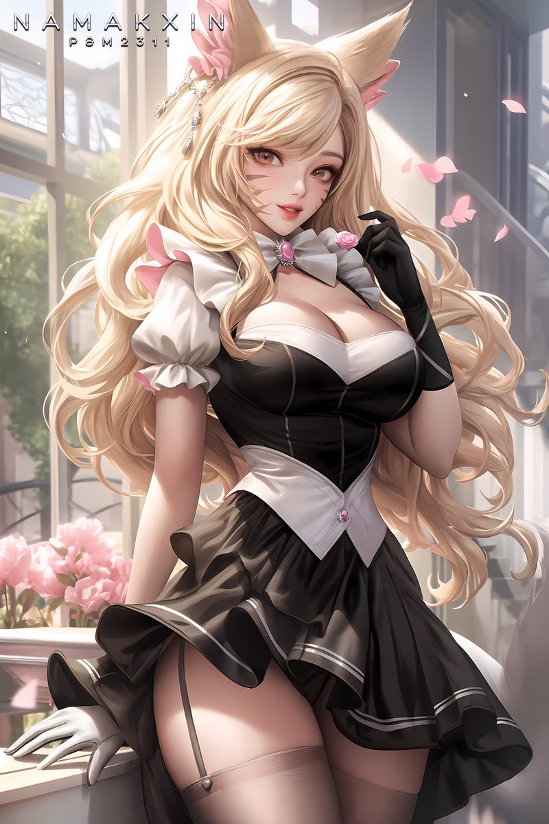 Halloween maybe over, but Ahri doesn't care, so for today only, she'll be your maid and do whatever you desire ~