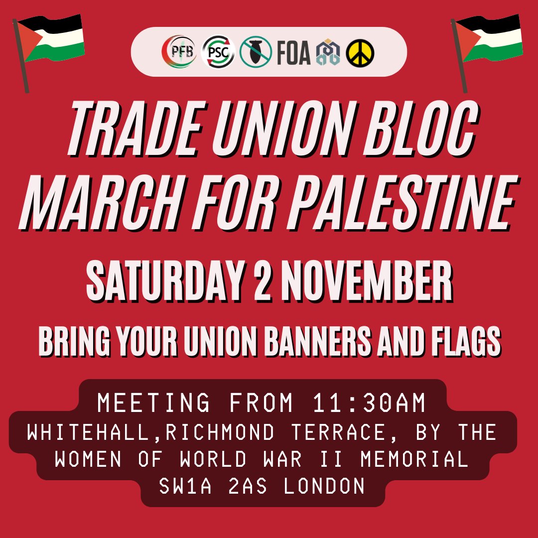 UCU (@ucu) on Twitter photo 43,259 Palestinians murdered by Israel in Gaza.
10,310 school students, 650 university students, 110 university teachers.
Join the <a href="/PSCupdates/">Palestine Solidarity Campaign</a> march to #EndTheGenocide today 👇 43,259 Palestinians murdered by Israel in Gaza.
10,310 school students, 650 university students, 110 university teachers.
Join the <a href="/PSCupdates/">Palestine Solidarity Campaign</a> march to #EndTheGenocide today 👇