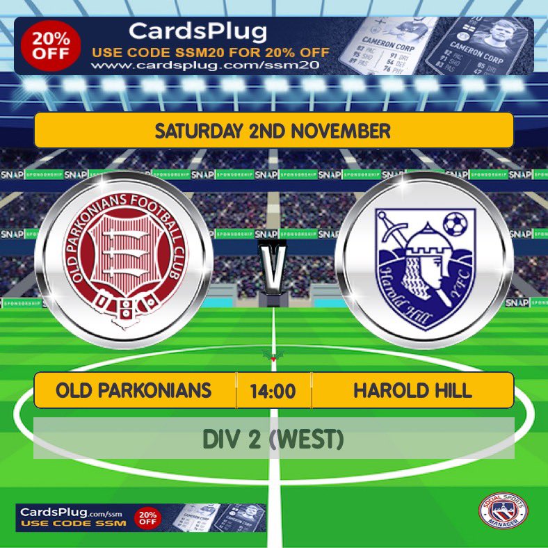 OldParksVets (@oldparksvets) on Twitter photo ๐ <a href="/EssexVetsLeague/">Essex Vets League</a>
๐ <a href="/VetsHill/">Harold Hill Vets Fc</a>
๐ Saturday 2nd November 2024
โฐ 2pm KO
ยฎ๏ธ Robert Reynolds,
๐๏ธ Old Parkonians
๐ Oakfield Playing Fields, Forest Road, Barkingside, IG6 3HD ๐ <a href="/EssexVetsLeague/">Essex Vets League</a>
๐ <a href="/VetsHill/">Harold Hill Vets Fc</a>
๐ Saturday 2nd November 2024
โฐ 2pm KO
ยฎ๏ธ Robert Reynolds,
๐๏ธ Old Parkonians
๐ Oakfield Playing Fields, Forest Road, Barkingside, IG6 3HD