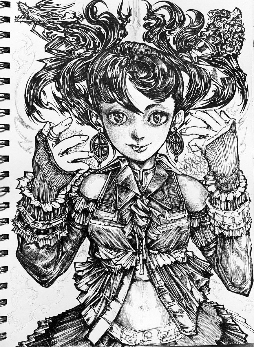 追記しました。

最近、進捗スピード落ちてます😅

#オリジナルイラスト #創作 #ペン画 #drawing 