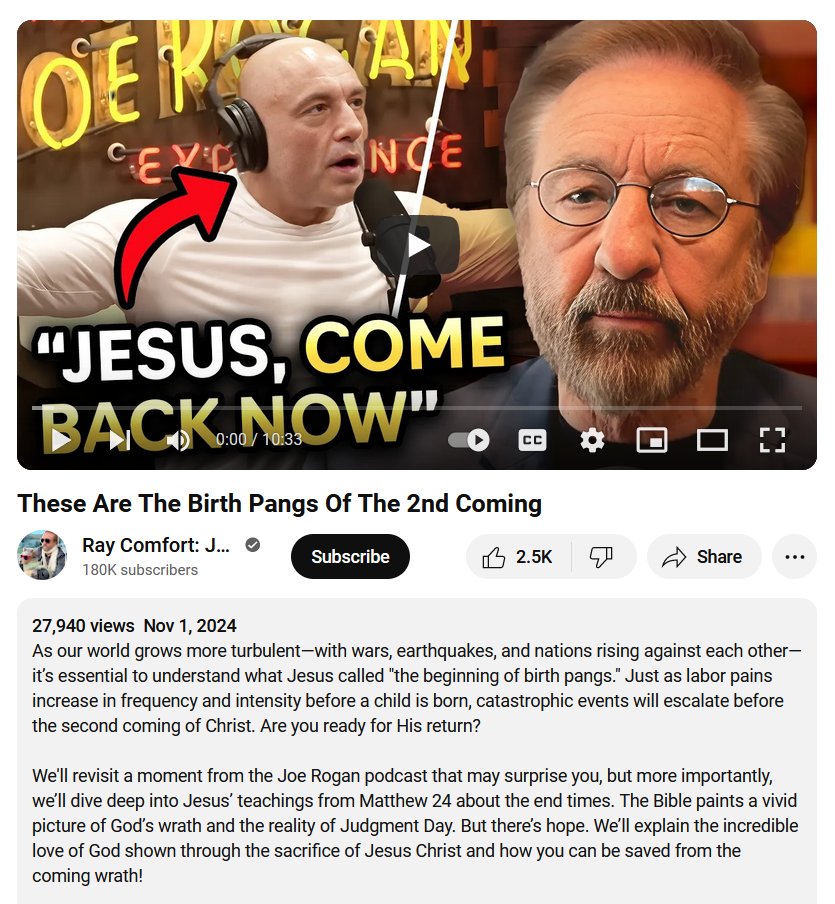 Living Waters / Ray Comfort: Just Witnessing  - #Movies #Videos

These Are The Birth Pangs Of The 2nd Coming
youtube.com/watch?v=645qTs…

YouTube - Subtitles - Select language - Auto-translate ..

#God #JesusChrist #Gospel #Bible #Jesus #Christ