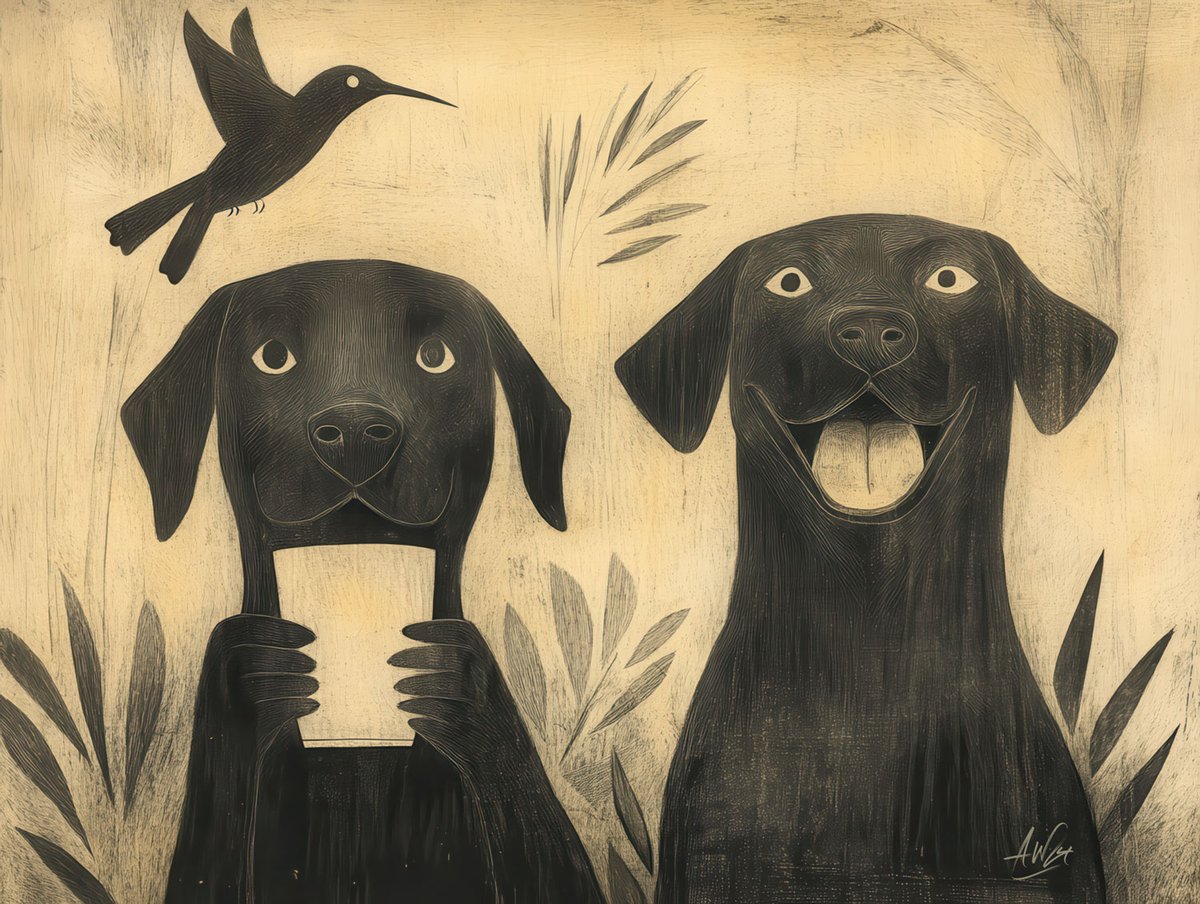 beachtv's tweet photo. Sunrise coffee with the dogs—the real way to greet the day. There’s nothing to do but watch the light roll in & feel the warmth spread, from the coffee, from the sun, from the simple, perfect company.
#SaturdaySunrise #LabZillas #CoffeeWithDogs #DogsDontDoDecaf #LabLife #AiArt https://t.co/I8Rc6g6MQn
