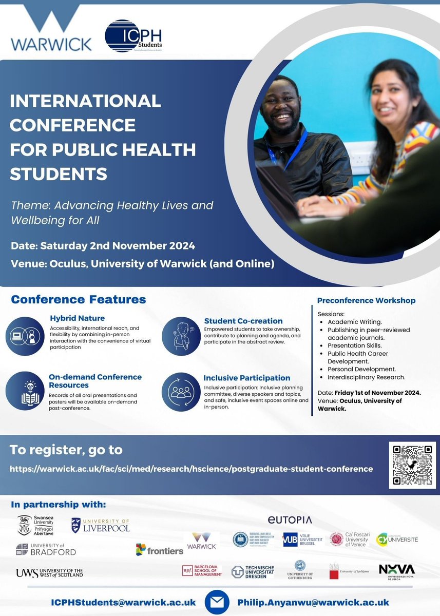 AmooYetunde5's tweet photo. I am so excited to be attending this International Conference For Public Health Students at the University of Warwick, United Kingdom as a Poster Presenter.

#gratefulheart #PublicHealth #health #globalhealthnurse #globalnurse #conferences @universityofwarwick @ICPHStudent https://t.co/9pzAo9jJQd