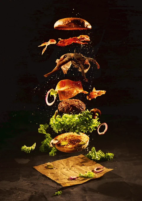 飲食物にまつわるコラージュアート4選。#コラージュ #コラージュアート #collage #collageart 