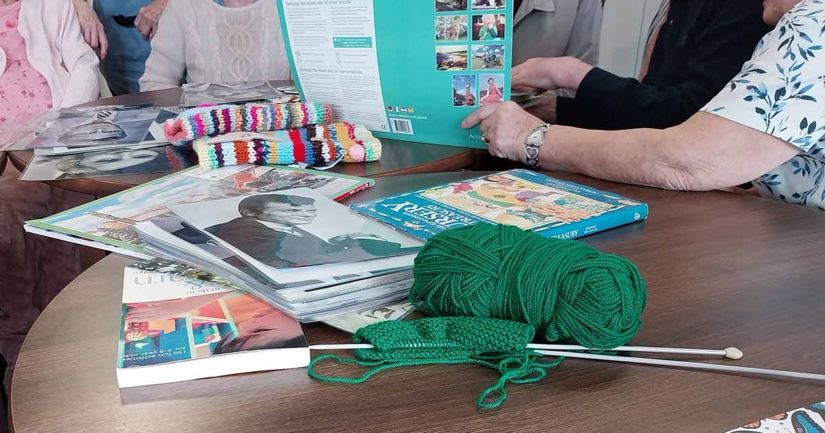 KaraHealthcare's tweet image. Our residents have been busy with their knitting needles, creating beautiful pieces while enjoying the relaxation and sense of accomplishment that knitting brings. 

#BlossomHillCareHome #KnittingTherapy #CreativeAging #ResidentWellbeing #CareWithPride