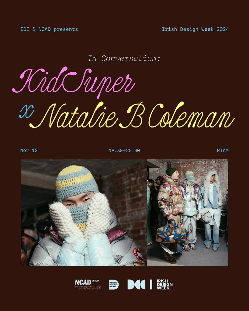 We’re thrilled to team up with NCAD and bring the internationally acclaimed designer Colm Dillane of KidSuper to Ireland!

📆 The Royal Irish Academy of Music, Tuesday the 12th November.

👉 For more info and tickets, head over to dcci.ie/whats-on/irish…