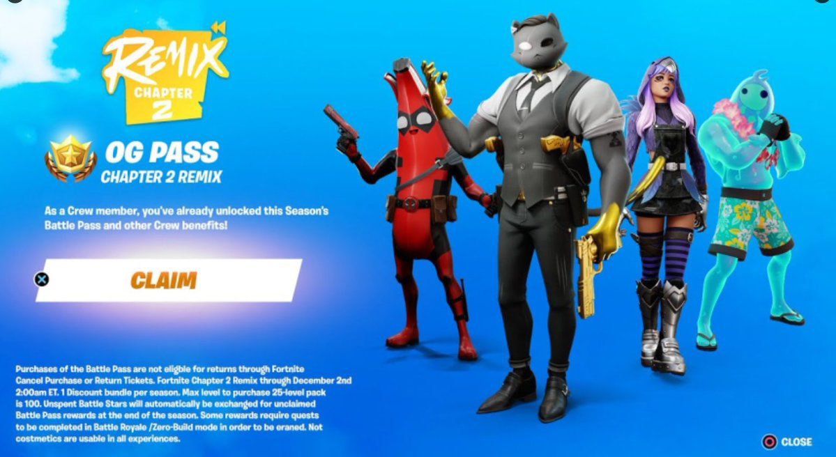 ‼️ OG Battlepass Giveaway  ‼️
  
I‘ll giveaway for todays OG Season  

2x Battle Pass   

To do:   

Follow: <a href="/OgGrandpa_/">Grandpa</a> 
Tag 2 Friends