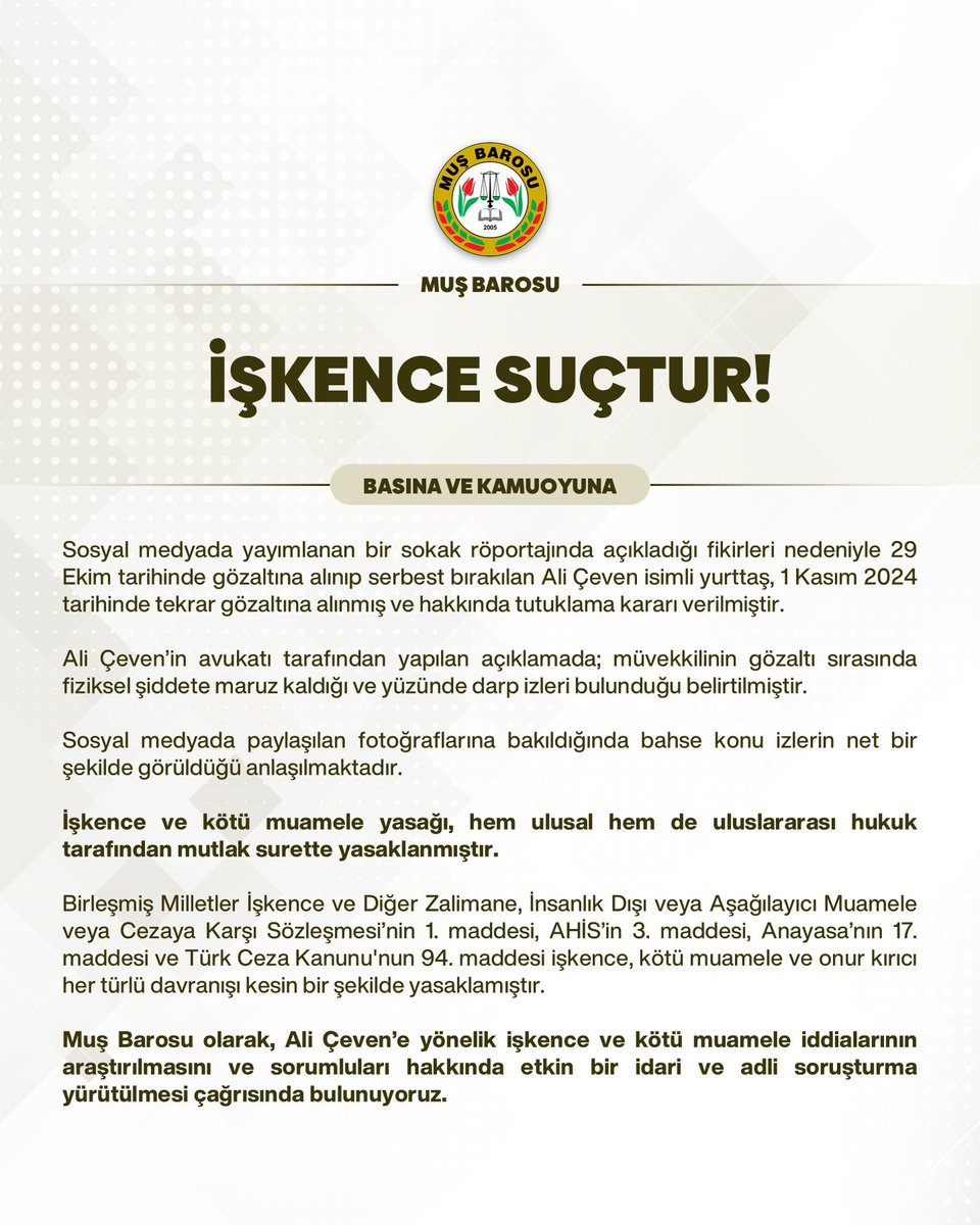 İŞKENCE SUÇTUR!