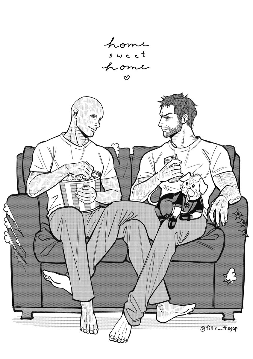 fillinthe__gap's tweet image. แว้บมาแปะภาพเต็มที่ไปวาดเป็นเกสต์โด poolverine ของพี่ฟาร์ 🥺❤️💛✨