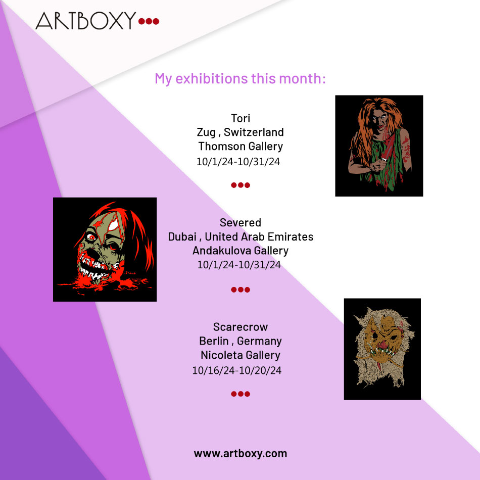 My art will be included in 3 exhibitions in November⁠!
⁠
#horrorartist #horrorcommunity #horrorfamily #artboxy #horrorfam #maineartist #artexhibition