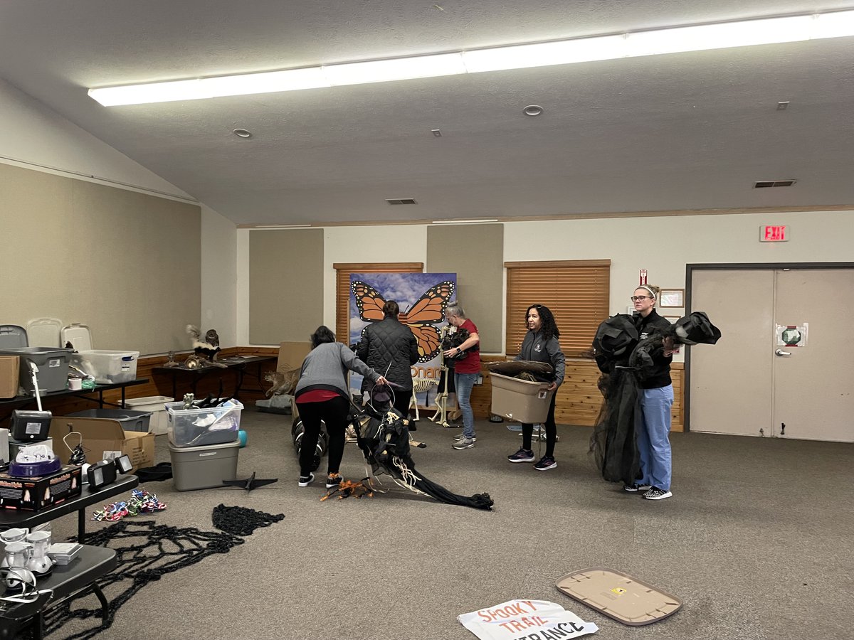 Thank you to these amazing volunteers from IU Health’s General Surgery and Surgical Oncology practice for helping decorate the “spooky trail” for this year’s Little Haunt on the Prairie!