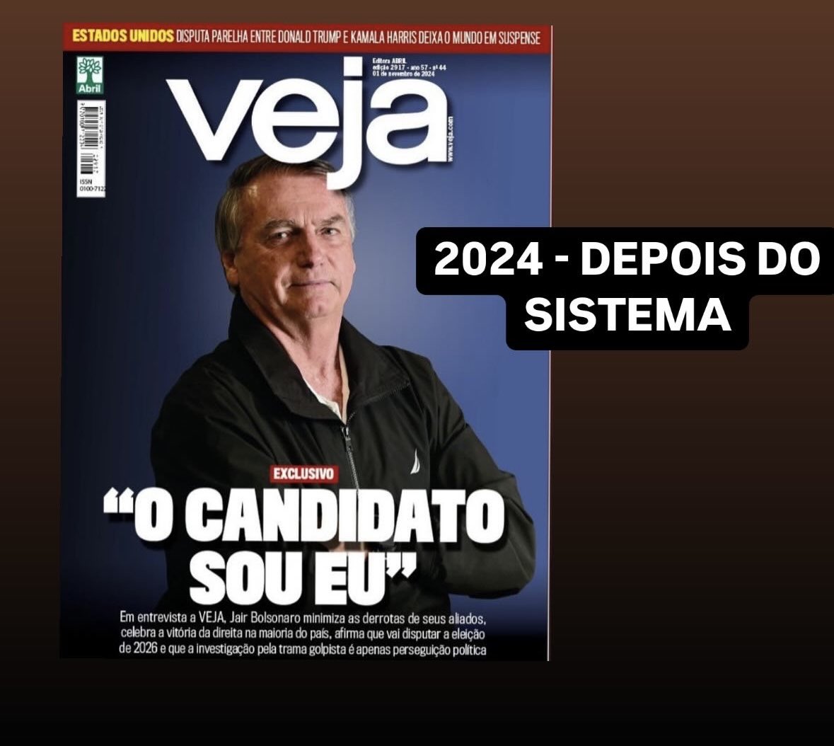 VanCMoreira's tweet photo. A vontade foi sempre essa, sair cheio pose, na capa da Veja. https://t.co/99COCkHeUc