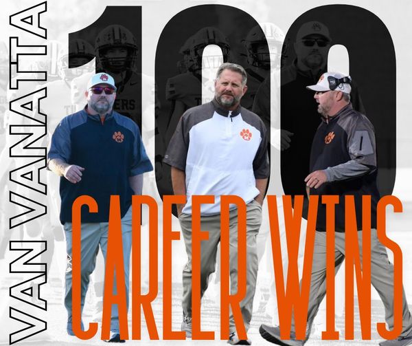 MaconTigers's tweet photo. Congrats to Coach Van Vanatta on his 100th Win! https://t.co/9BVgKnWXhN