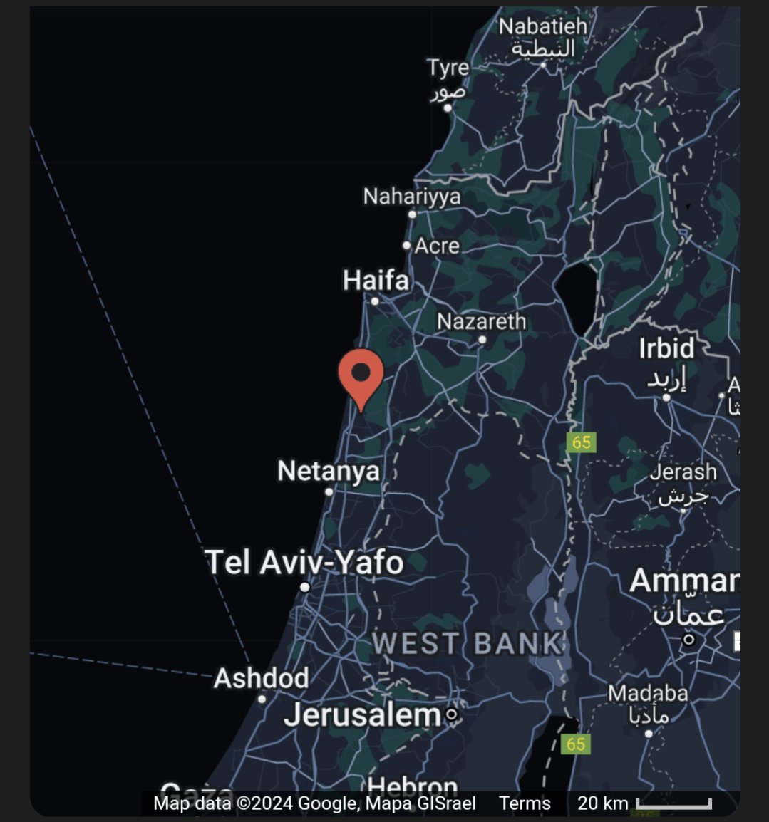 OSINTMilTracker's tweet photo. #BREAKING #Israel: Israeli Air Force active on duty in the #Binyamina area after Hezbollah UAVs penetrate deeper. https://t.co/OQ1zucGbnD