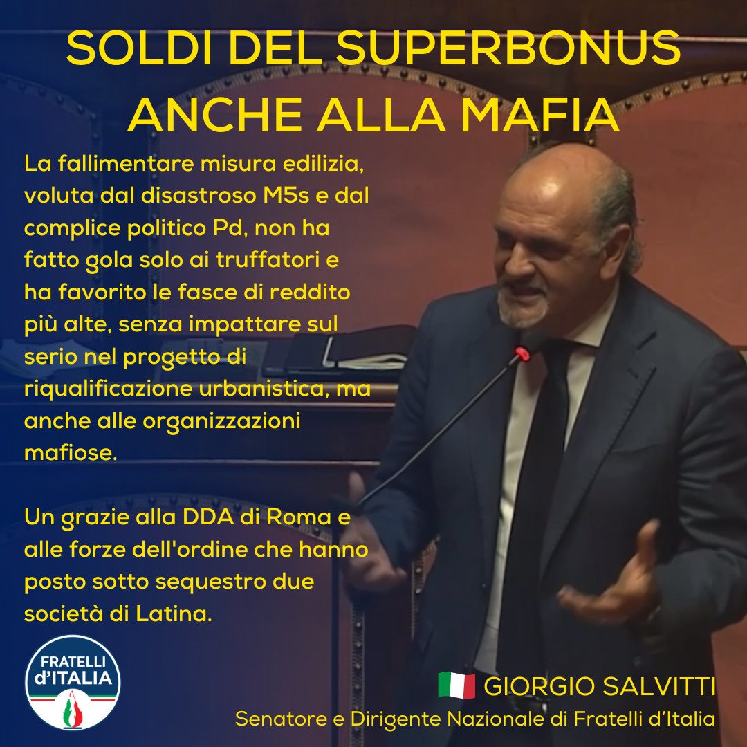 Giorgio Salvitti (@giorgiosalvitti) on Twitter photo 🇮🇹 Continuamo ad aspettare il mea culpa, anche senza capo cosparso di ceneri, dagli autori di questa follia edilizia. 🇮🇹
<a href="/FratellidItalia/">Fratelli d'Italia 🇮🇹</a> #GovernoMeloni #superbonus 🇮🇹 Continuamo ad aspettare il mea culpa, anche senza capo cosparso di ceneri, dagli autori di questa follia edilizia. 🇮🇹
<a href="/FratellidItalia/">Fratelli d'Italia 🇮🇹</a> #GovernoMeloni #superbonus