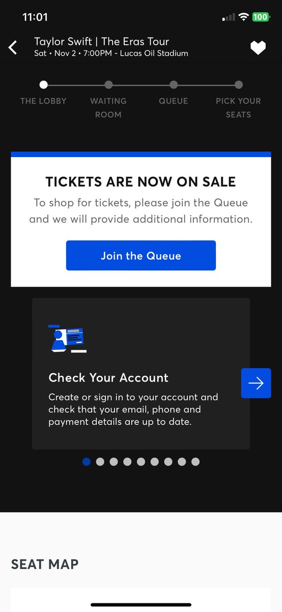betsmee's tweet photo. The excitement/optimism of seeing the drops, only to find that I still can’t be a part of this “protected queue” &amp; stuck behind the waitlist wall OVER &amp; OVER again is the worst. 😭 #IndyTSTheErasTour https://t.co/ch6t0qzhYy