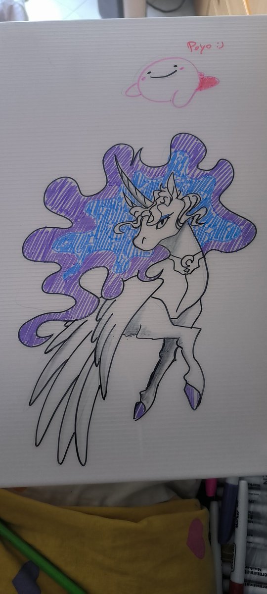 Kure_uwus's tweet photo. I'm drawing on my younger sibling's hard plastic holder and j accidentally made bootleg Luna too cunty 😭 https://t.co/frTLzJPdip