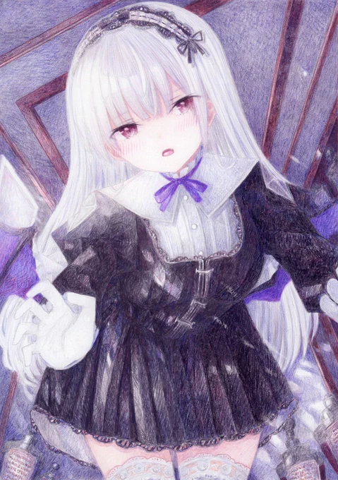 吸血姫ちゃん #オリジナル #アナログ #色鉛筆 