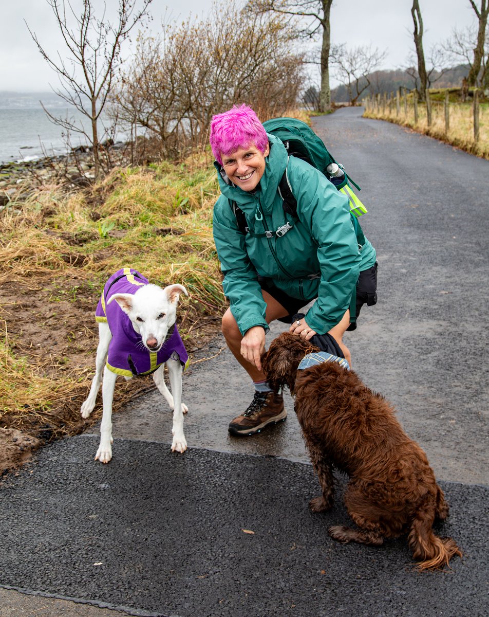 Today I met this wonderful human who is doing a 5000 mile coastal walk around UK for Charity! (and she had treats!) For more info &amp; to donate: traceystrek.uk

#traceystrek