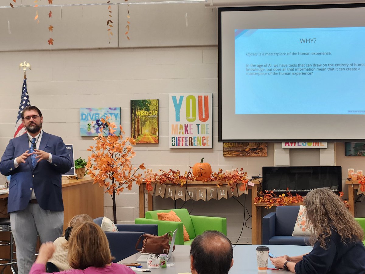 ucet's tweet photo. Statewide Utah AI Specialist @TeacherWinters is leading the keynote for todayβs #EdcampUT
#UCET25 #AuthenticIntelligence #uted https://t.co/SellAjMvfD