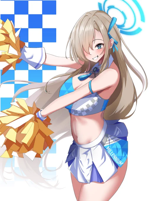 チアアスナ～!!かわよい#ブルアカ 