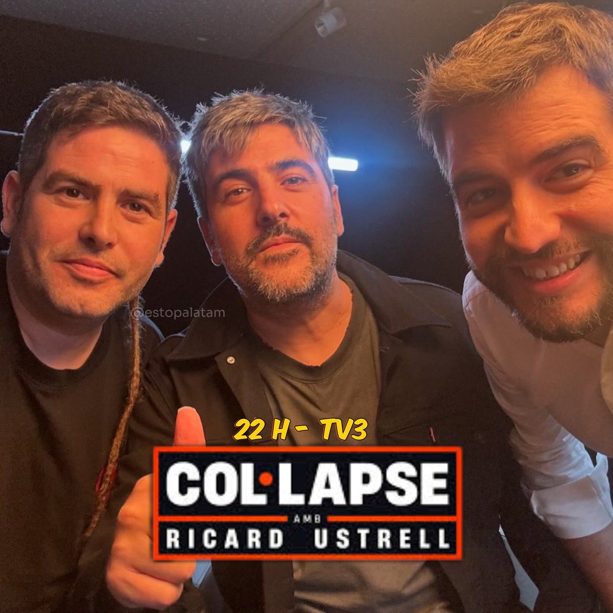 Esta noche a las 22h en tv3 
<a href="/estopaoficial/">Estopa</a> 
#estopa #collapse #tv3