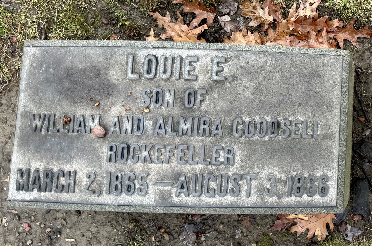 I recently visited the graves of John D. Rockefeller and his family.

He was the richest man in history.

And yet SO many of his relatives died as children.

Around this time, almost half of all kids didn’t survive to see their 5th birthday.

Vaccines are truly a modern miracle.
