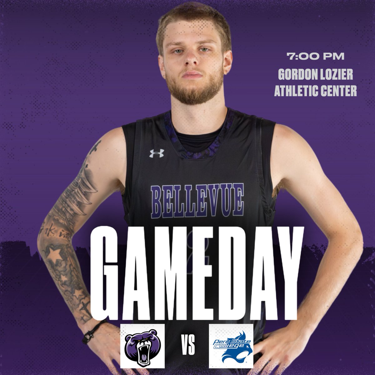 🏀 GAMEDAY🏀

Bellevue
🆚
(RV) Peru State

🕖 – 7:00 PM
📍 – Bellevue, Neb.
🏟️ - Gordon Lozier Athletic Center 
📊 - t.ly/ejGKy
📺 -  youtube.com/@BellevueBruin… 

#NAIAMBBhoops #BUBruins #Gameday