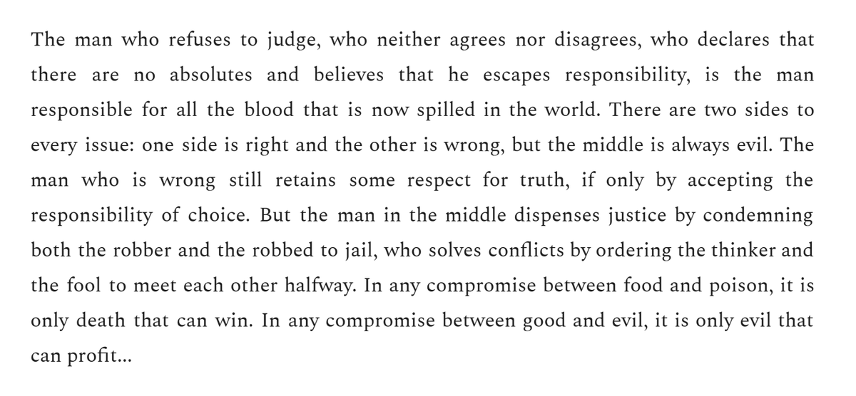 Ayn Rand explains how the world's problems are caused by men who refuse to judge