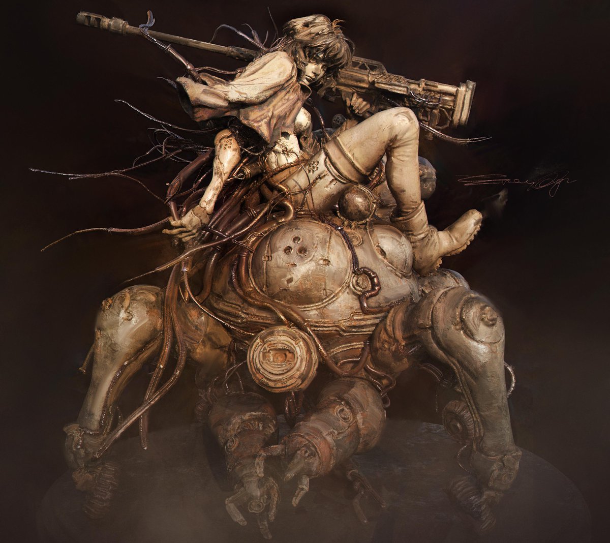 Motoko Kusanagi #攻殻機動隊 Painting +sculpting