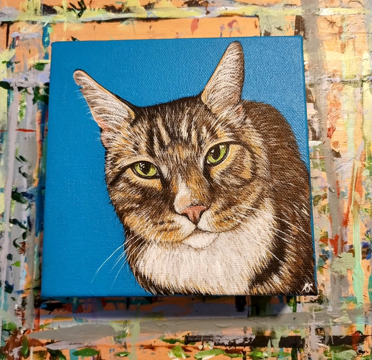 Happy Caturday! I can now share my most recent commission. This is lovely Monte. Thank you to my client for asking me to paint this sweet face. Hope everyone has a great weekend! #catpainting #catportrait #caturday
